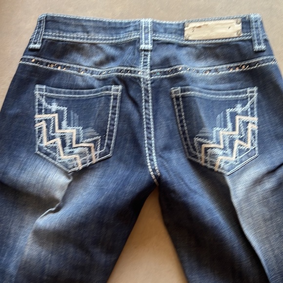 Rock And Roll riding jeans size 27x34. Low rise - Picture 6 of 6